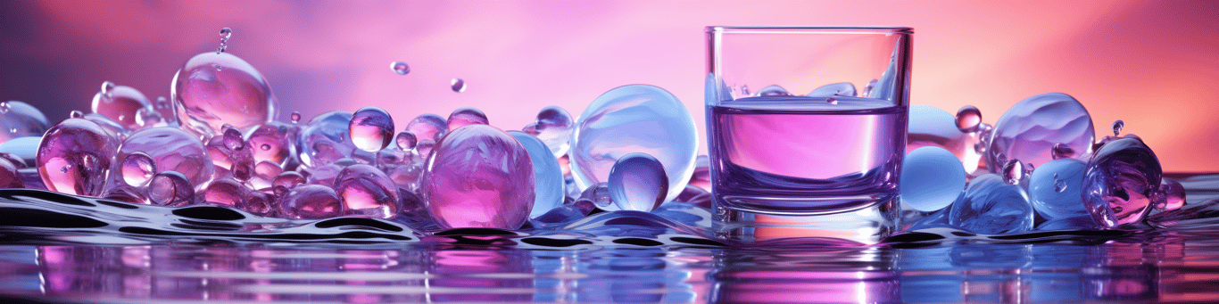image of drug pills surrounding a glass of water symbolizing drug consumption