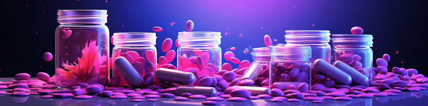 image of different drug pills on a surface