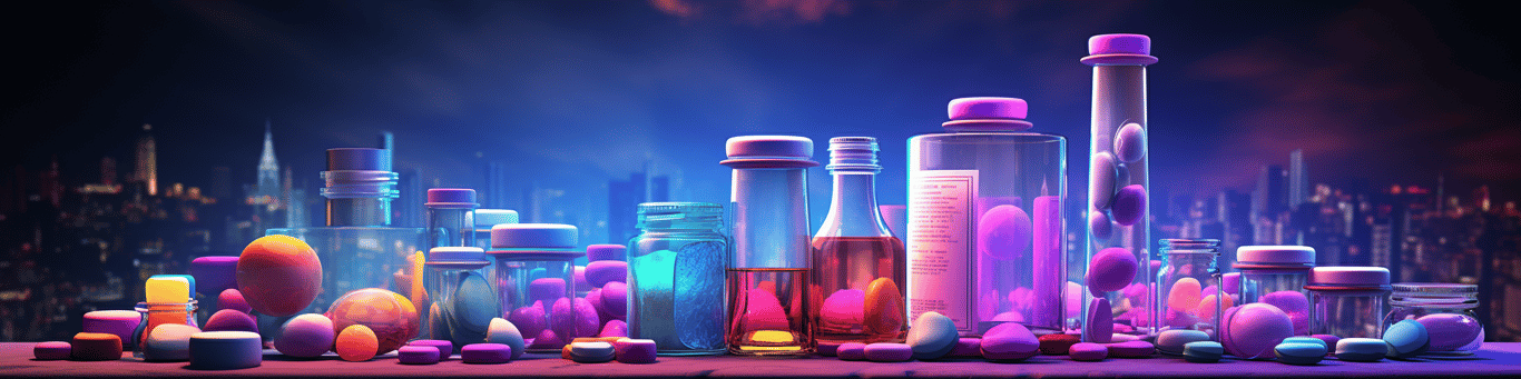 image of different drug pills on a surface