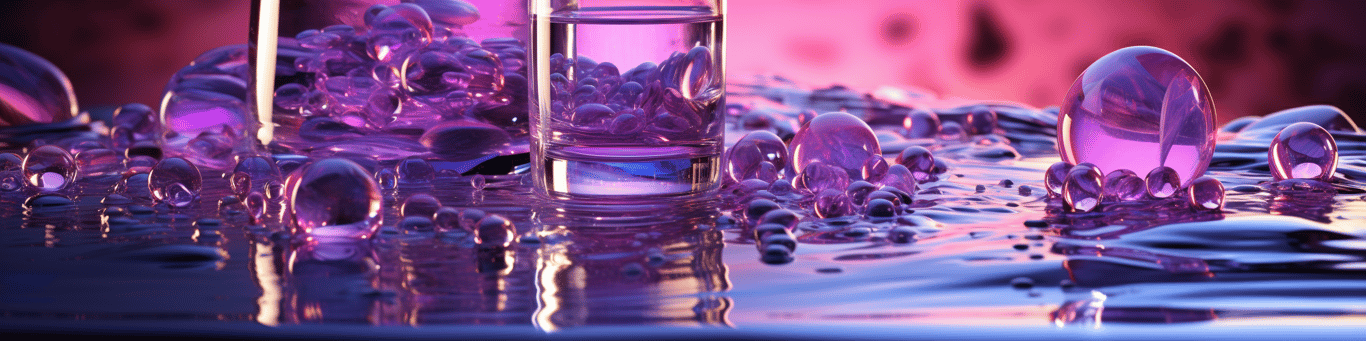 image of drug pills surrounding a glass of water symbolizing drug consumption