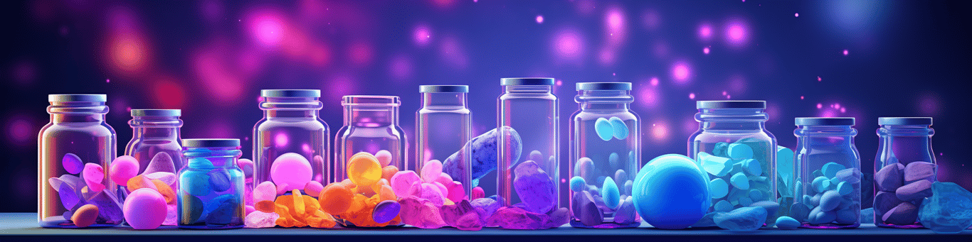 image of different drug pills on a surface