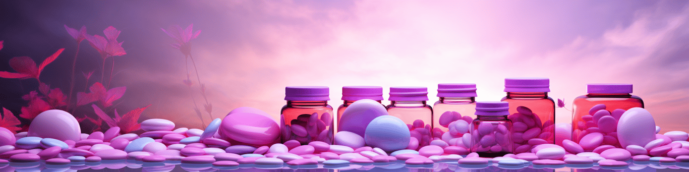 image of different drug pills on a surface