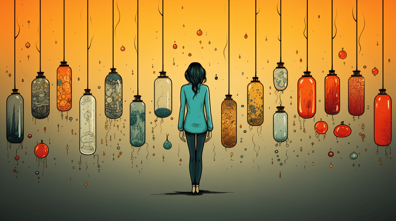 abstract image of a patient experiencing side effect