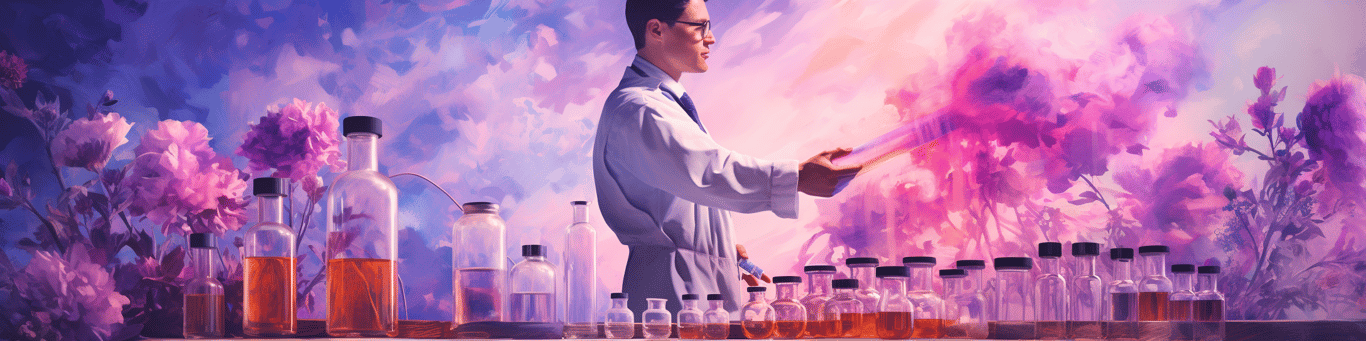image of a doctor in a lab doing drug, clinical research