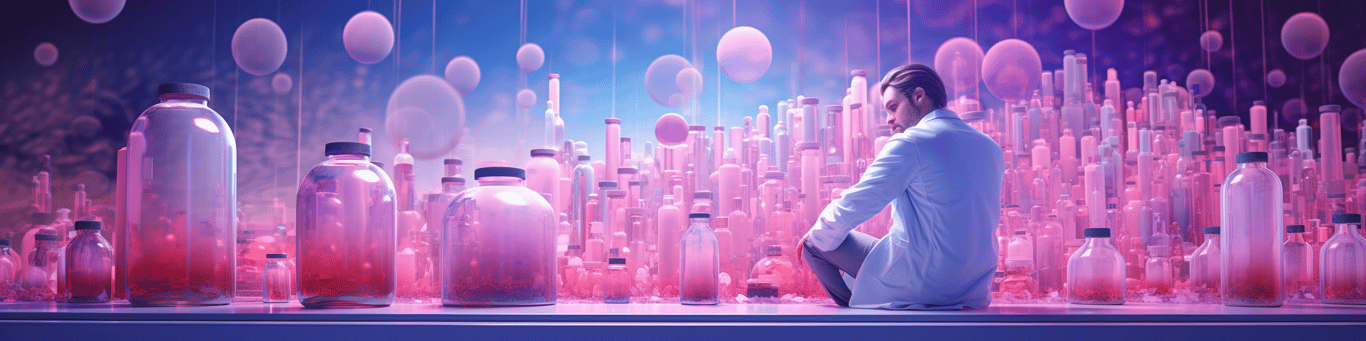 image of a doctor in a lab doing drug, clinical research