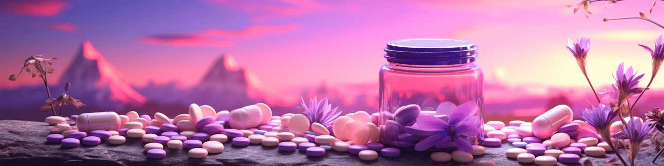 image of different drug pills on a surface