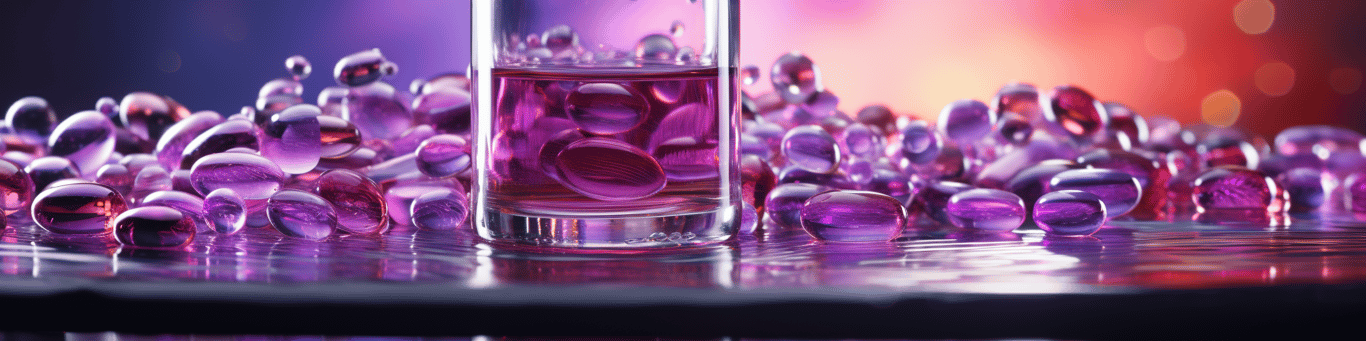 image of drug pills surrounding a glass of water symbolizing drug consumption