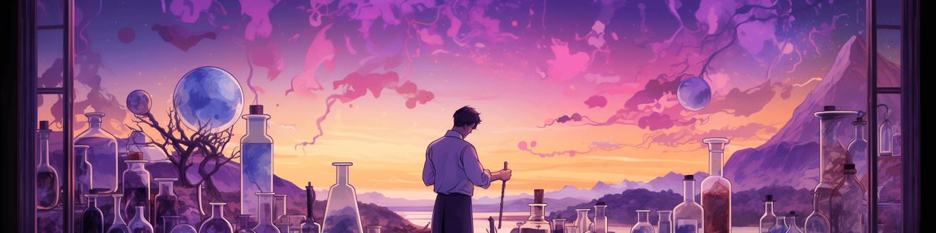 image of a doctor in a lab doing drug, clinical research