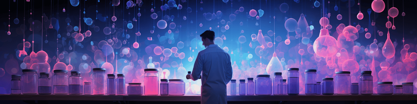 image of a doctor in a lab doing drug, clinical research