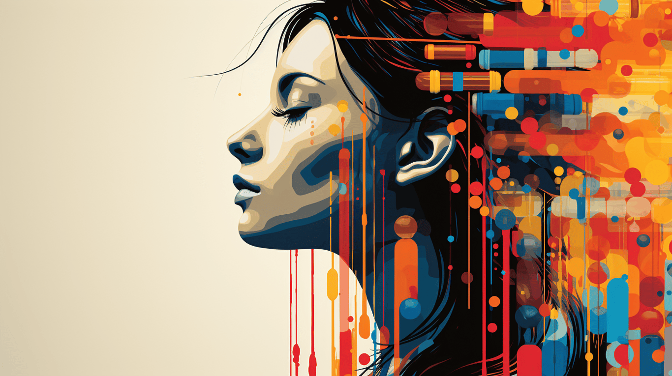 abstract image of a patient experiencing side effect