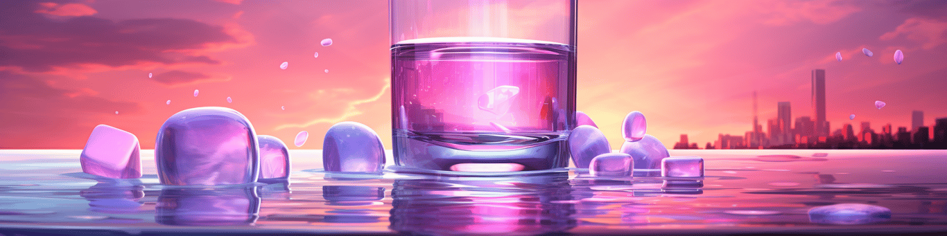 image of drug pills surrounding a glass of water symbolizing drug consumption