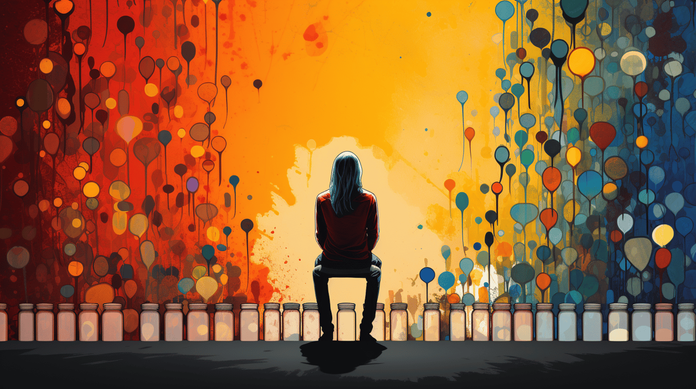 abstract image of a patient experiencing side effect