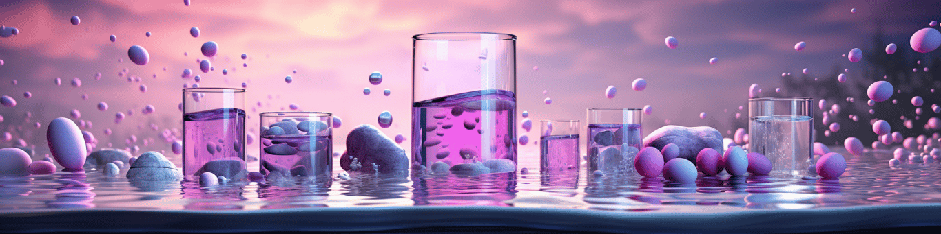 image of drug pills surrounding a glass of water symbolizing drug consumption