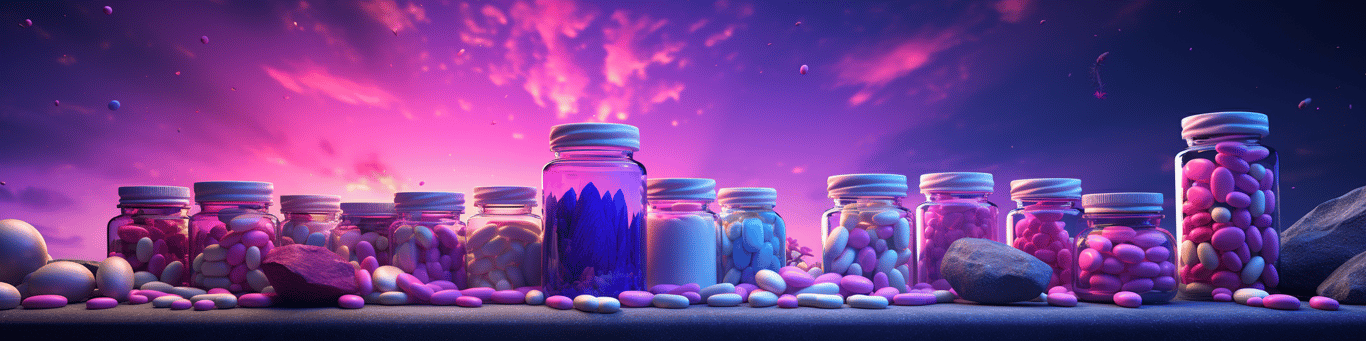 image of different drug pills on a surface