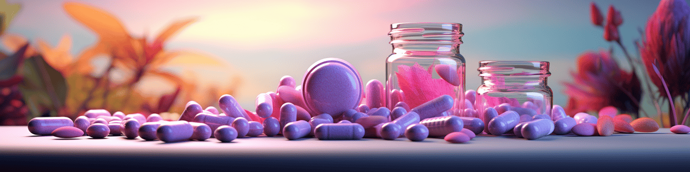 image of different drug pills on a surface