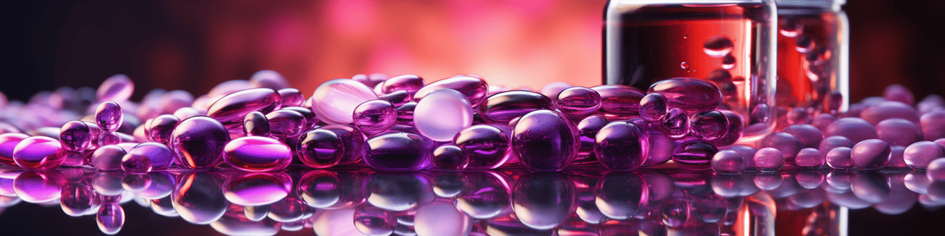 image of drug pills surrounding a glass of water symbolizing drug consumption