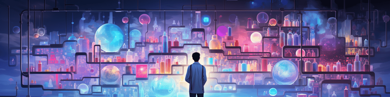 image of a doctor in a lab doing drug, clinical research