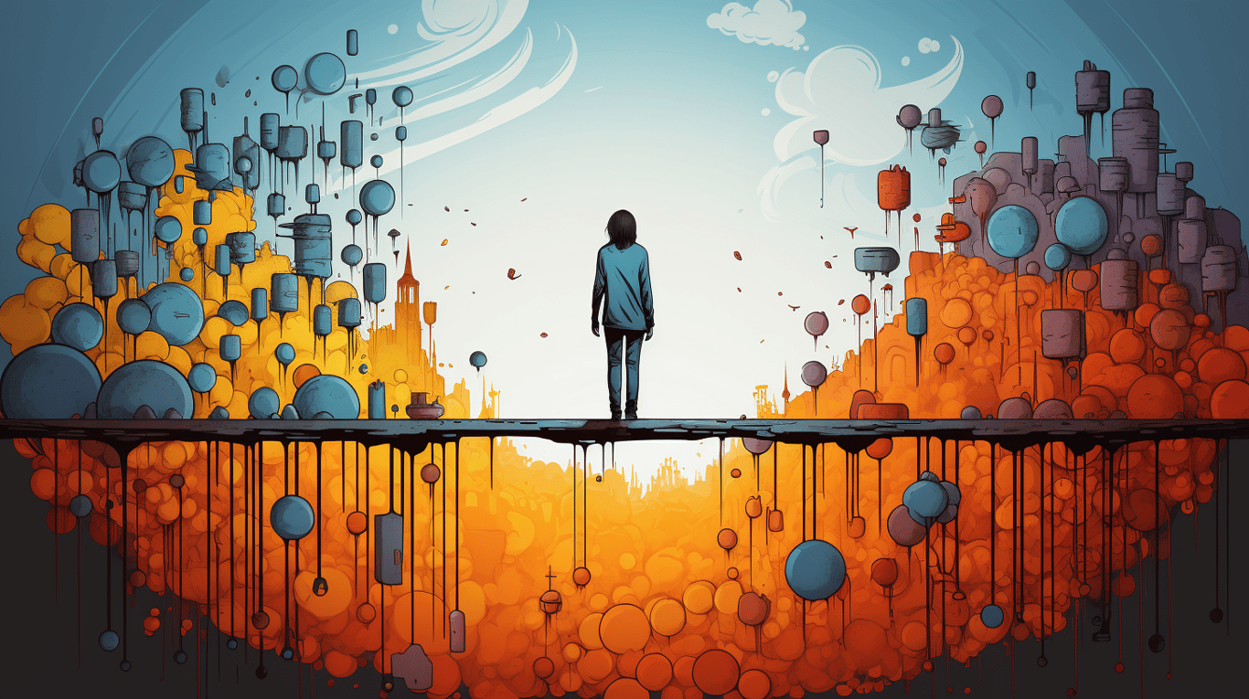 abstract image of a patient experiencing side effect