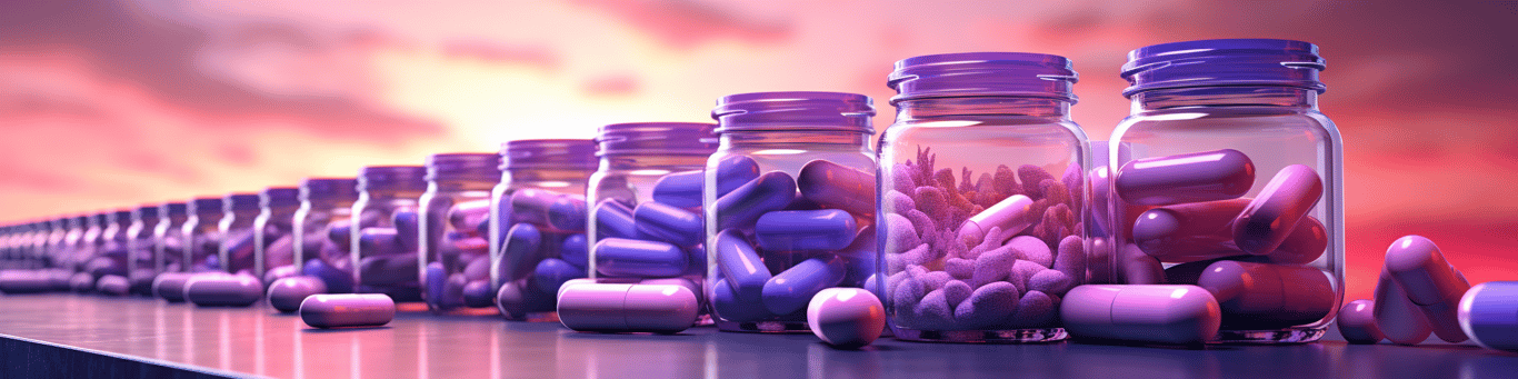 image of different drug pills on a surface