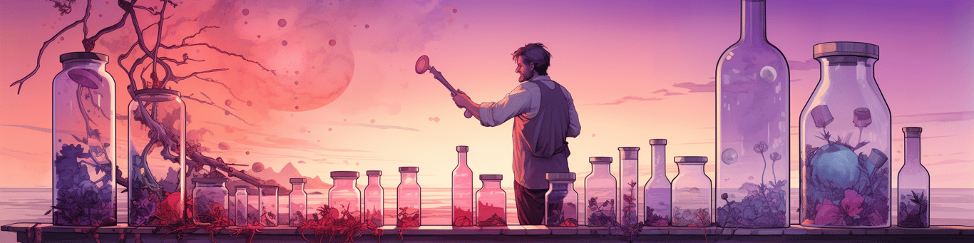 image of a doctor in a lab doing drug, clinical research