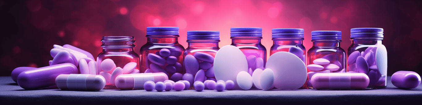 image of different drug pills on a surface