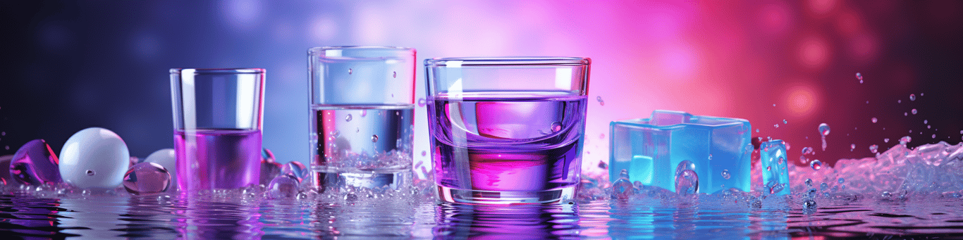 image of drug pills surrounding a glass of water symbolizing drug consumption