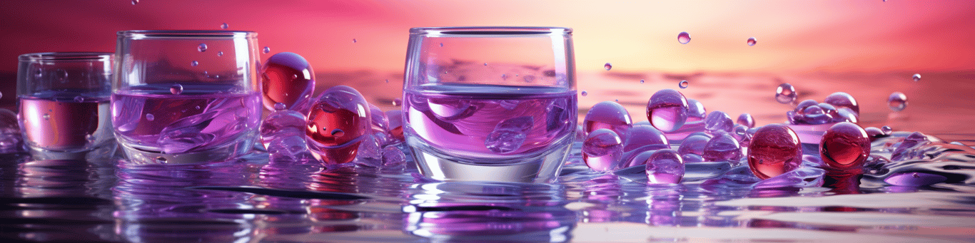 image of drug pills surrounding a glass of water symbolizing drug consumption