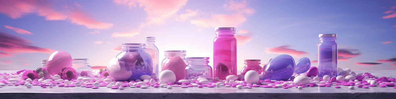 image of different drug pills on a surface