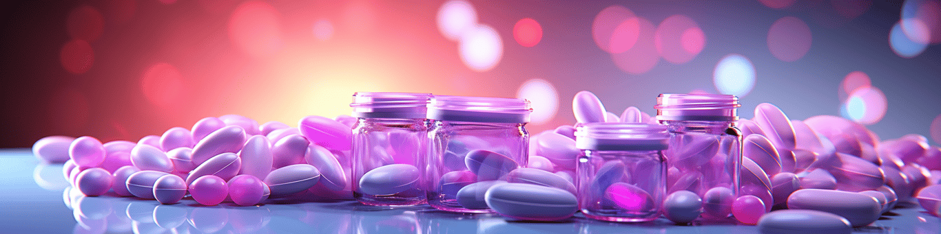 image of different drug pills on a surface