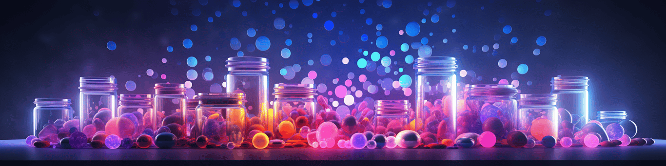 image of different drug pills on a surface