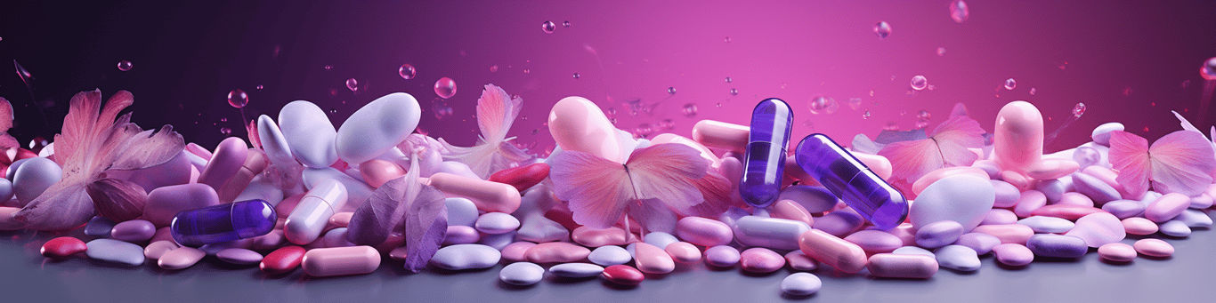 image of different drug pills on a surface