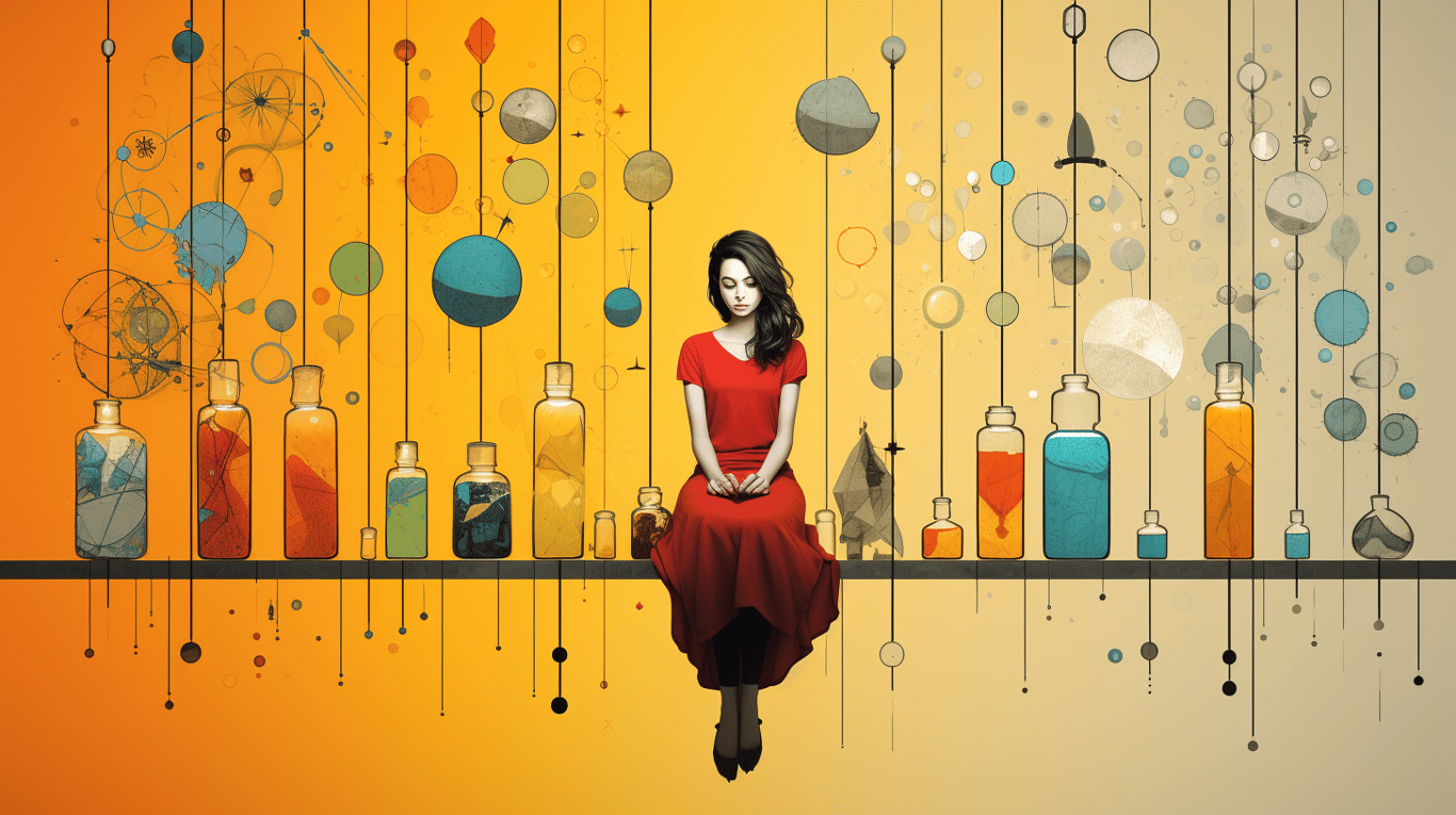 abstract image of a patient experiencing side effect