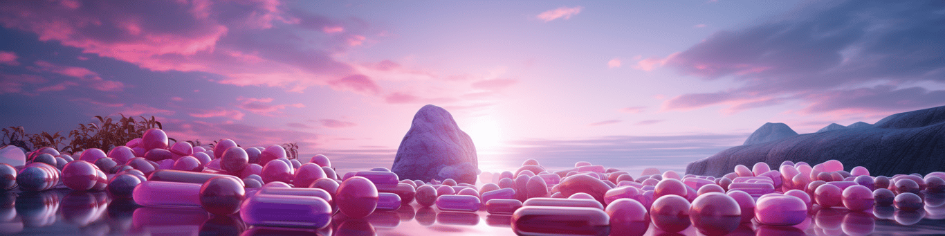 image of different drug pills on a surface