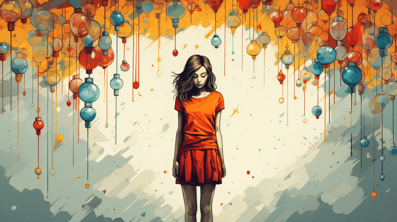 abstract image of a patient experiencing side effect