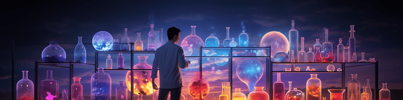 image of a doctor in a lab doing drug, clinical research