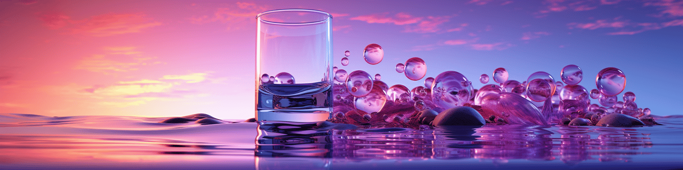 image of drug pills surrounding a glass of water symbolizing drug consumption