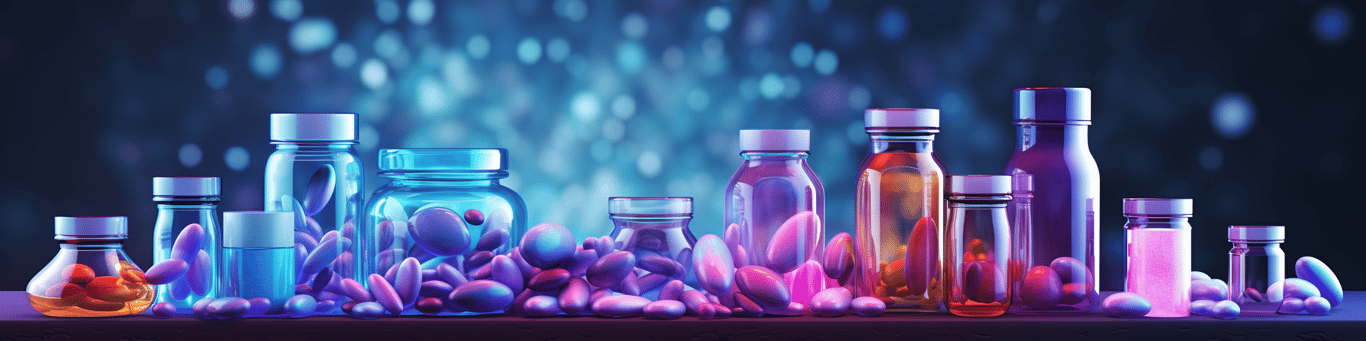 image of different drug pills on a surface