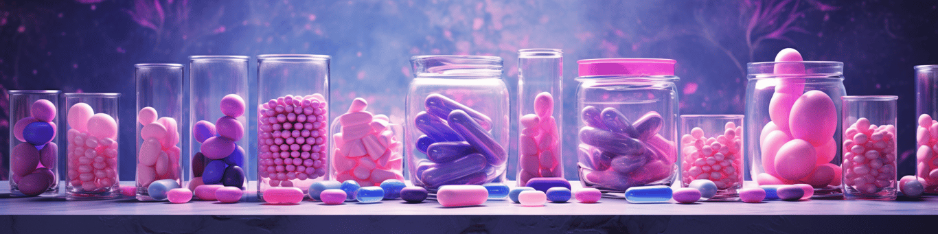 image of different drug pills on a surface