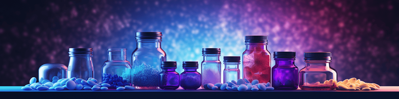 image of different drug pills on a surface