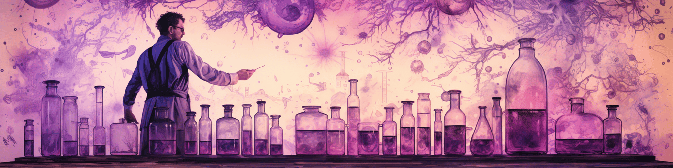 image of a doctor in a lab doing drug, clinical research