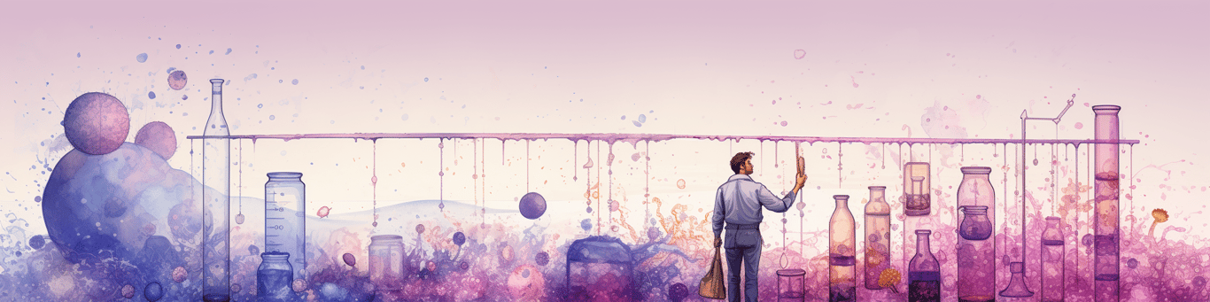 image of a doctor in a lab doing drug, clinical research