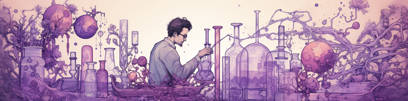 image of a doctor in a lab doing drug, clinical research