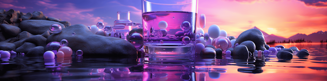 image of drug pills surrounding a glass of water symbolizing drug consumption
