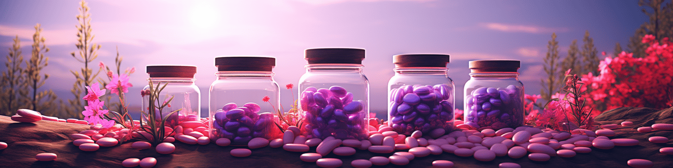 image of different drug pills on a surface