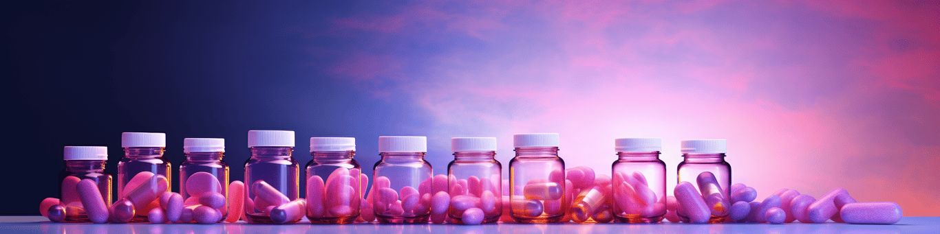 image of different drug pills on a surface