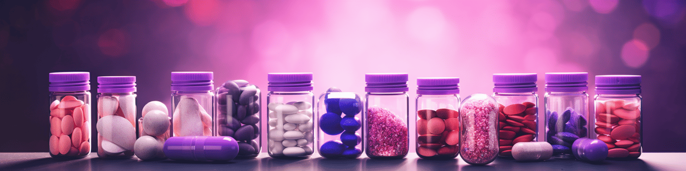 image of different drug pills on a surface