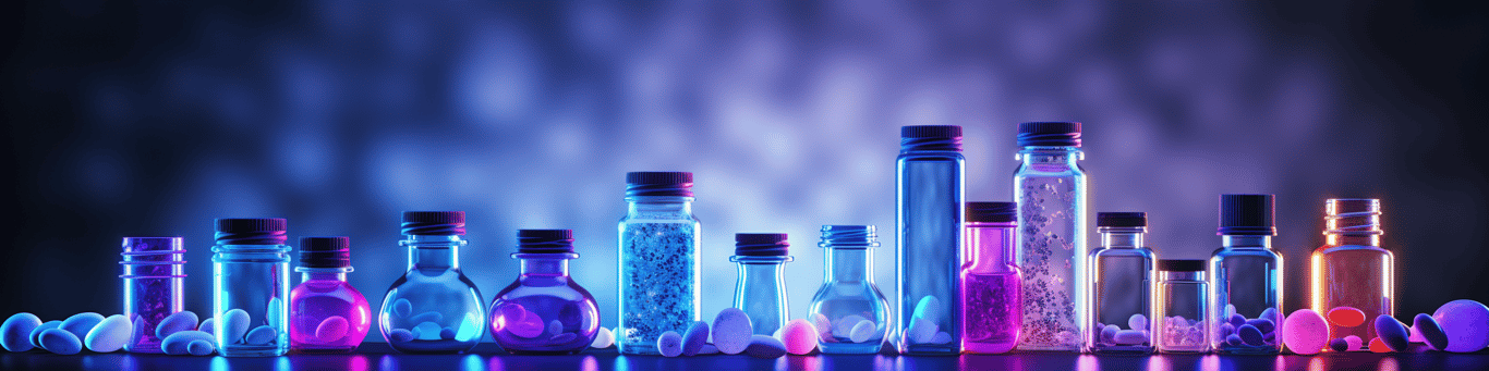 image of different drug pills on a surface