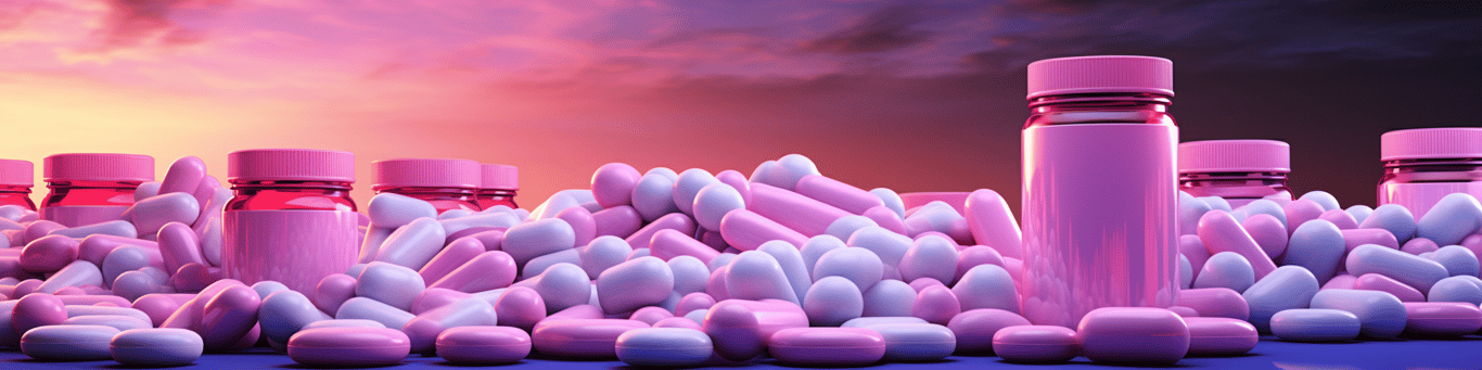 image of different drug pills on a surface