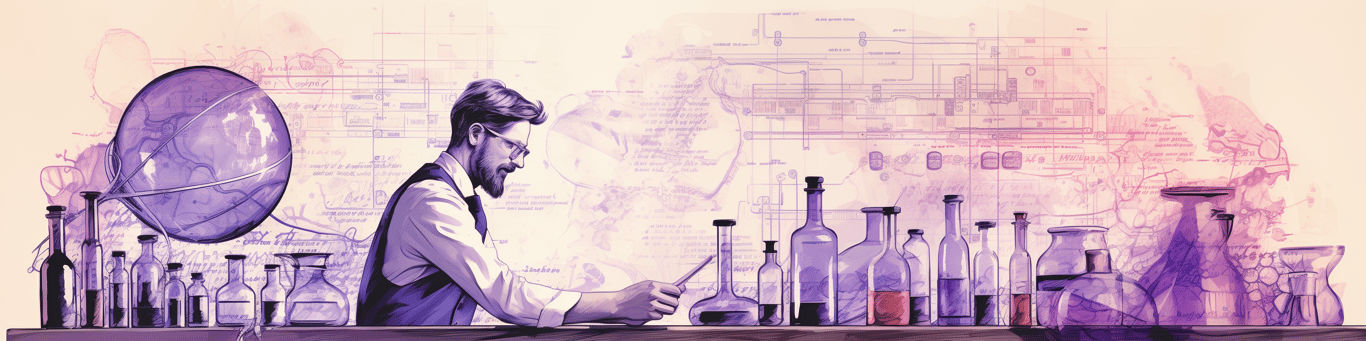 image of a doctor in a lab doing drug, clinical research