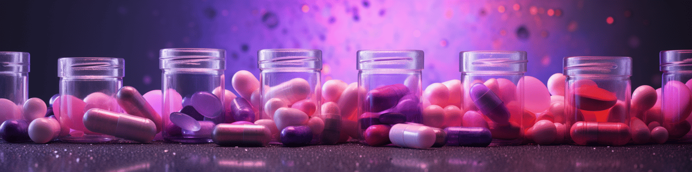 image of different drug pills on a surface